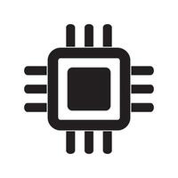 processor chip icon vector