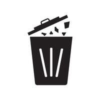 trash can icon vector