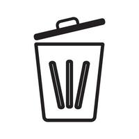 trash can icon vector