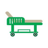 patient bed icon vector