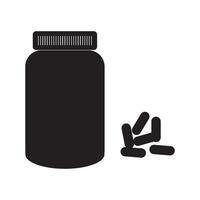 capsule bottle icon vector