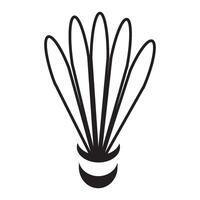 shuttlecock badminton icon vector