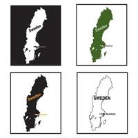 Sweden map icon vector