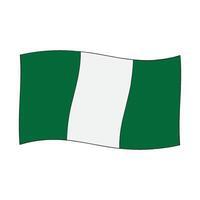 Nigerian flag icon vector