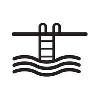 swimming pool icon vector