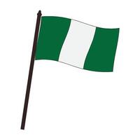 Nigerian flag icon vector