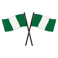 Nigerian flag icon vector