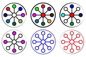 Omnichannel thin liner symbol, multichannel outline symbol for mobile and web. vector
