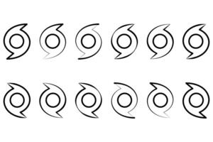 Hurricane line icon collection for web, ui, mobile apps. vector