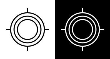 Shooting targeting line icon collection for web, ui, mobile apps. Shooting flat illustration. vector