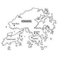 Hong Kong map design vector