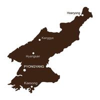 North Korea country map vector