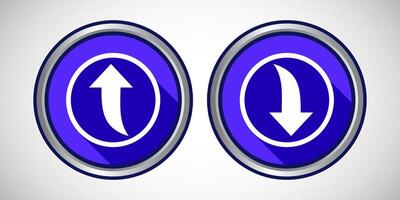 Download And Upload Arrow Icon Button Set Design Illustration vector