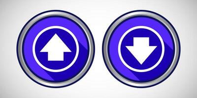 Download And Upload Arrow Icon Button Set Design Illustration vector