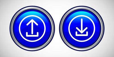 Download And Upload Arrow Icon Button Set Design Illustration vector