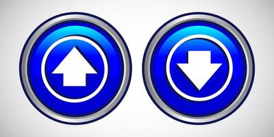 Download And Upload Arrow Icon Button Set Design Illustration vector