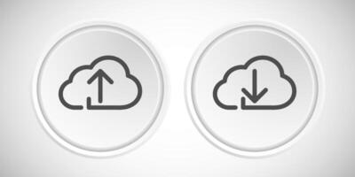 Download And Upload Arrow Icon Button Set Design Illustration vector