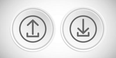 Download And Upload Arrow Icon Button Set Design Illustration vector