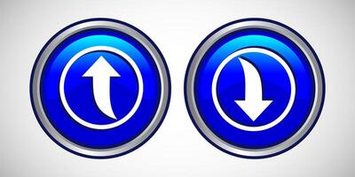 Download And Upload Arrow Icon Button Set Design Illustration vector