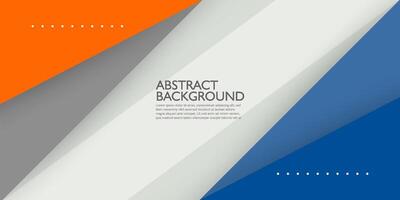Abstract orange and blue gradient triangle 3D background with shadow. Triangle orange and blue on white background. Eps10 vector