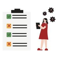 Learn from success and mistakes flat design illustration isolated in white background vector