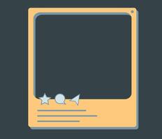 Retro UI frame screen vector