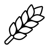 Simple Wheat icon. The icon can be used for websites, print templates, presentation templates, illustrations, etc vector
