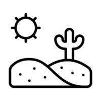 Simple Desert icon. The icon can be used for websites, print templates, presentation templates, illustrations, etc vector