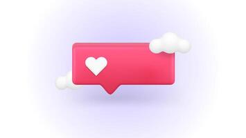 Like quick tips social media network web communication evaluation numbers 3d icon realistic vector