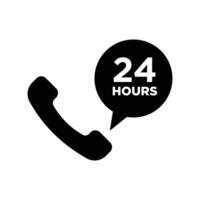 24 hours icon design template simple and clean vector