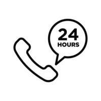 24 hours icon design template simple and clean vector
