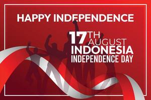 Indonesia, Indonesia independence day 17th august design banner, happy independence day 17 august with red background. vector