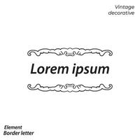 border, aesthetic, vintage and border design elements vector