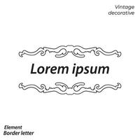 border, aesthetic, vintage and border design elements vector