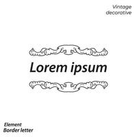 border, aesthetic, vintage and border design elements vector