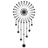 Abstract Hanging Clipart Design with Circles, triangle, and Lines for weddings and cards vector
