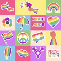 Seamless geometric pattern Lgbt elements pride month vector