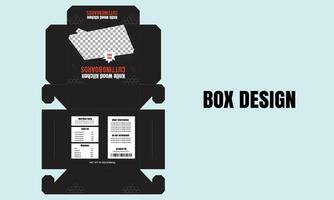 Product box design. Print ready template design vector