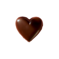 a chocolate heart on a transparent background png