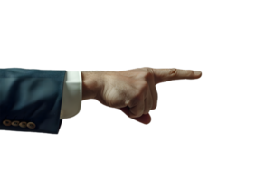 a hand pointing at something on a transparent background png