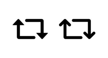 Repeat, repost icon in rounded edge style vector