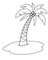 Cute palm tree sketch vector