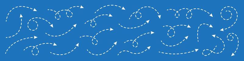 Curved dotted arrow. Zigzag arrow stripes design with dotted lines. vector