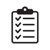 Clipboard icon. Checklist icon of an approved document. Project completed. Tasks icon. Task completed. vector