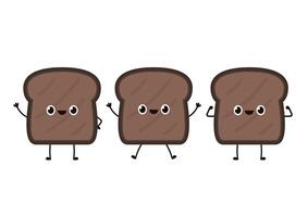 Bread character design. Bread . Bread on white background. vector