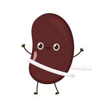 Kidney bean character. Kidney bean on white background. vector