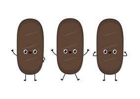 Bread character design. Bread . Bread on white background. vector