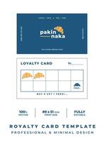 Loyalty card template minimal design vector