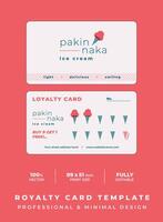 Loyalty card template minimal design vector