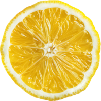 a slice of lemon on a transparent background png